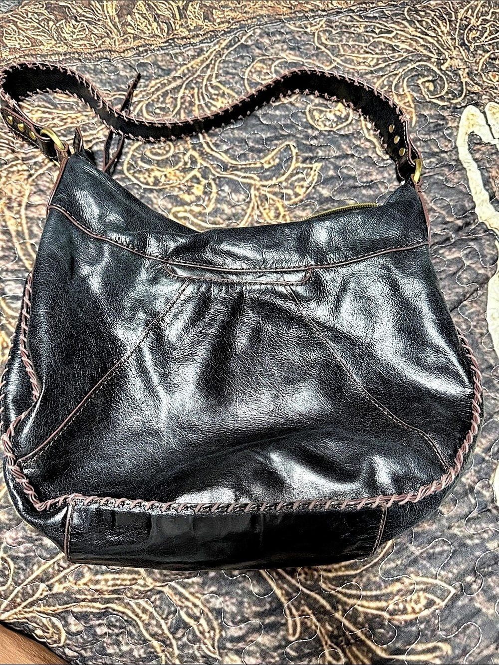 Hobo brand Black Leather Hobo Bag